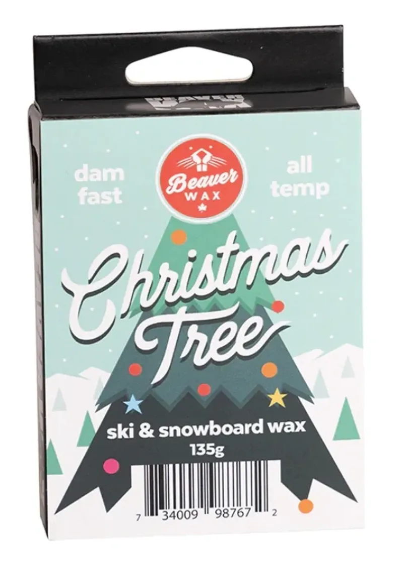 Beaver Wax Christmas Tree Scented Ski and Snowboard Wax 135g