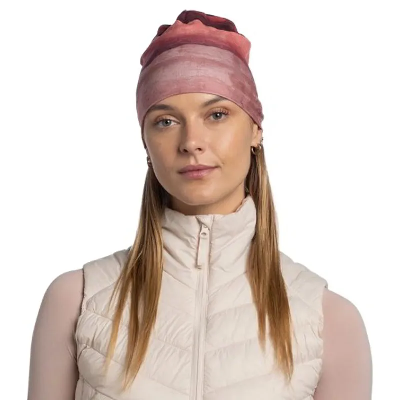 Buff Ecostretch Beanie and Helmet Liner in Lise Rosewood-4