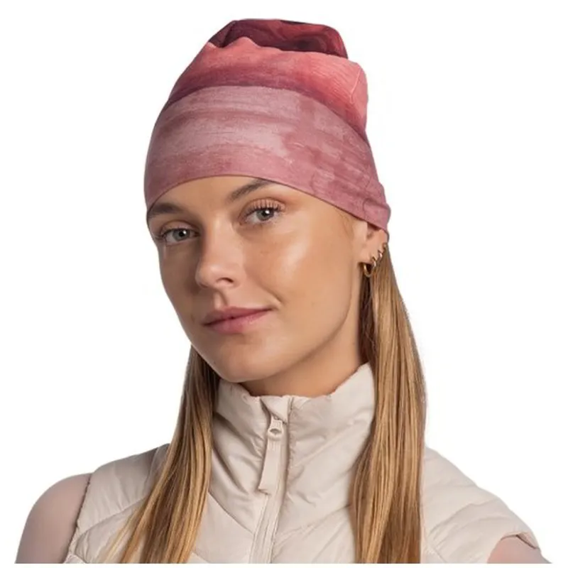 Buff Ecostretch Beanie and Helmet Liner in Lise Rosewood-3