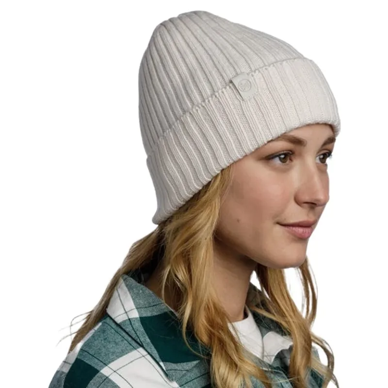 Buff Knitted Beanie Ski Hat Buff Norval in Ice White-2