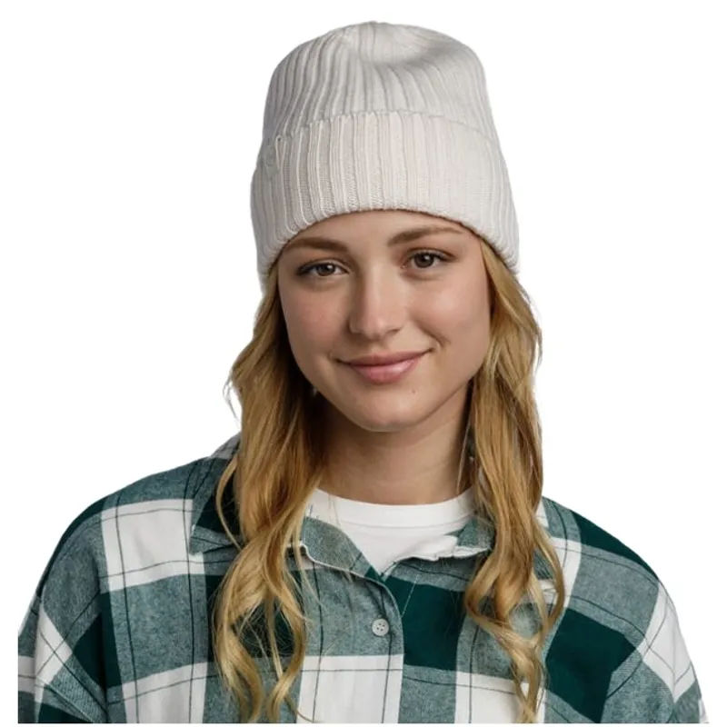 Buff Knitted Beanie Ski Hat Buff Norval in Ice White-3