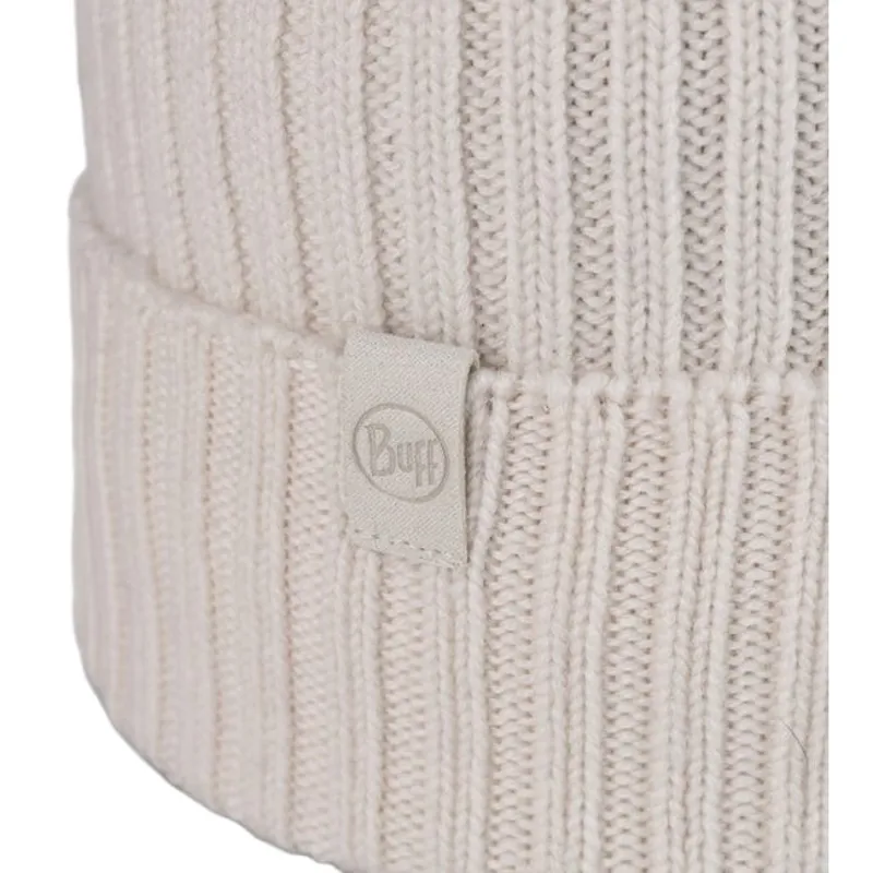 Buff Knitted Beanie Ski Hat Buff Norval in Ice White-1