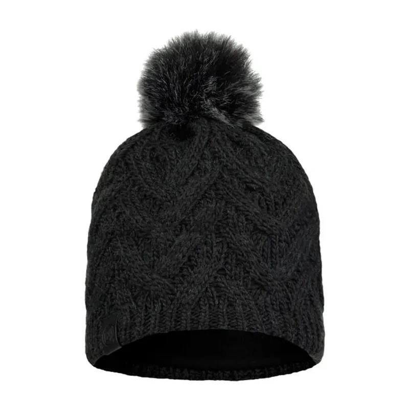 Buff Caryn Knitted Fleece Hat in Graphite