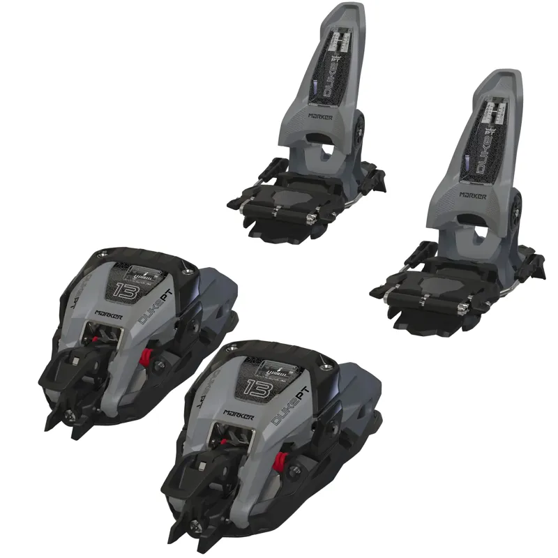 Marker Duke PT 13 Freetouring Ski Binding in Grey and black with a 125mm Brake