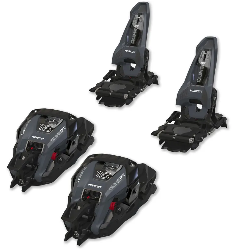 Marker Duke PT 16 Freetouring Ski Binding in Anthracite and black with a 100mm Brake