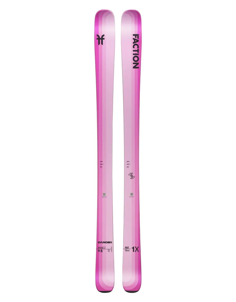 Faction Dancer 1X Ex Demo All Mountain Skis in Pink - Skis Only-1