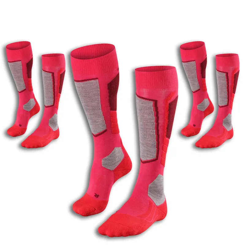 Falke Ski Socks SK2 Womens Socks 3 Bundle Pack - 37-38 Rose Pink