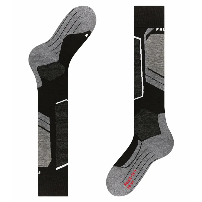 Falke Ski Socks SK4 Mens Padded Low Volume Sock in Black-4