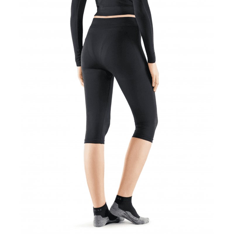 Falke Maximum Warm Womens 3/4 Length Thermal Leggings in Black-3