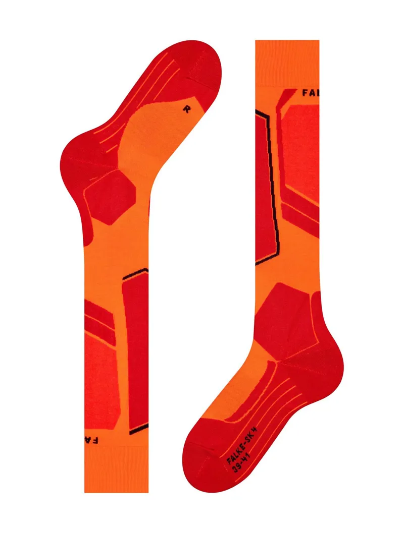 Falke Ski Socks SK4 Mens Padded Low Volume Sock in Orange-5