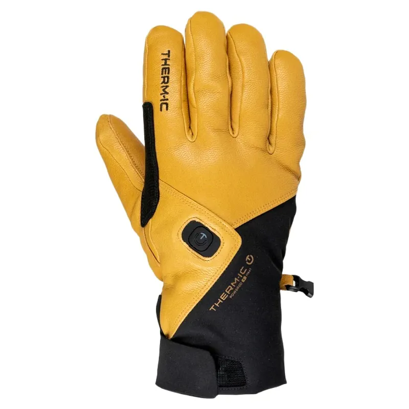 Therm'ic Freeride Ultra Heat Heated Ski Gloves in Brown and Black