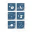 Frozen Underground Greetings Card - 6 Snowflakes