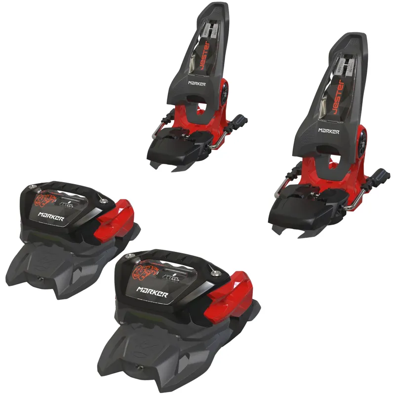 Marker Jester 16 Ski Binding in Anthracite and Red with 110mm Brake