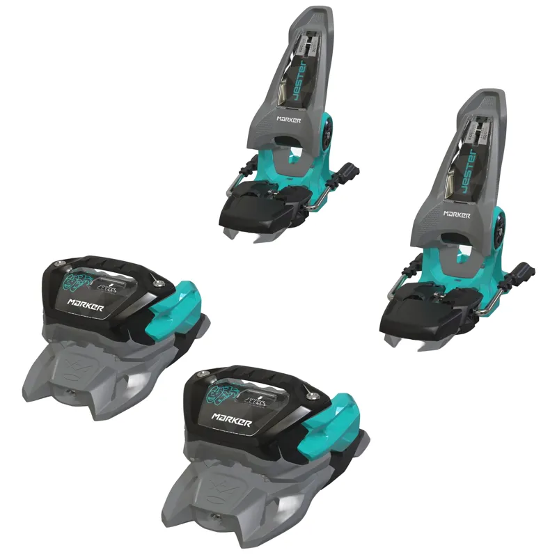 Marker Jester 16 Ski Binding in Grey and Turquoise-1