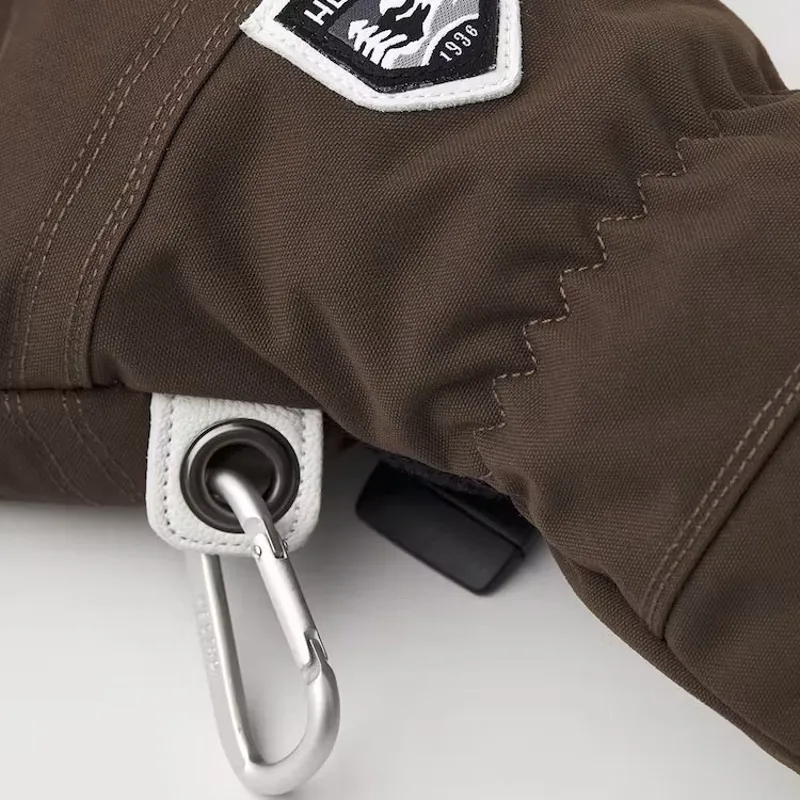 Hestra Army Leather Heli Ski and Snowboard Mitten Unisex Espresso-2