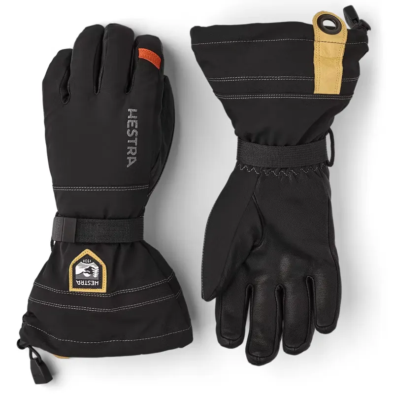 Hestra Army Leather Blizzard Glove Touring Skiing Brown Black