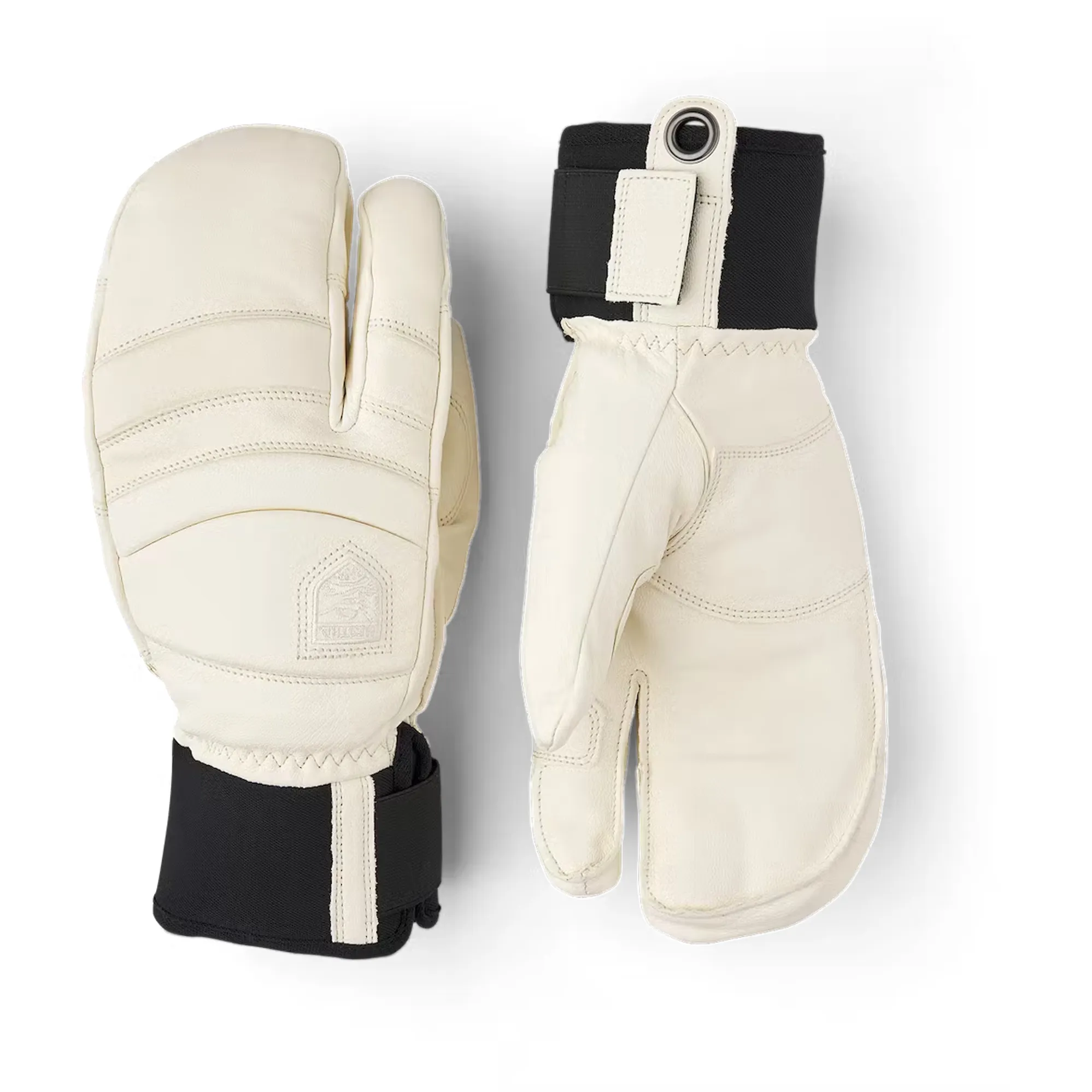 Hestra Fall Line Leather 3 Finger in Almond White