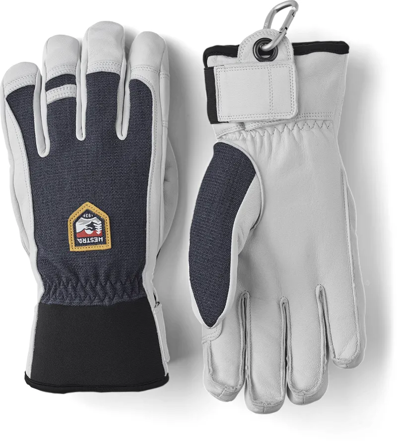 Hestra Gloves Army Leather Patrol Short 5 Finger Glove Navy