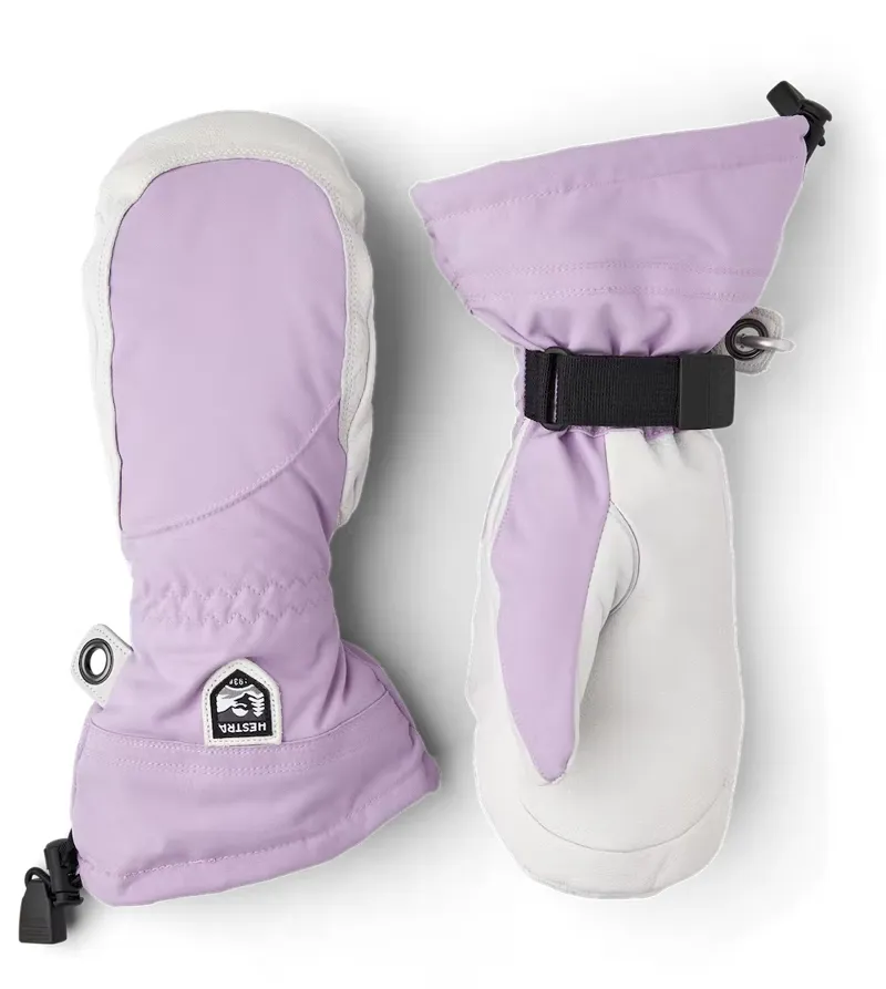 Hestra Heli Ski Female Ski and Snowboard Mitt In Syringa Pink