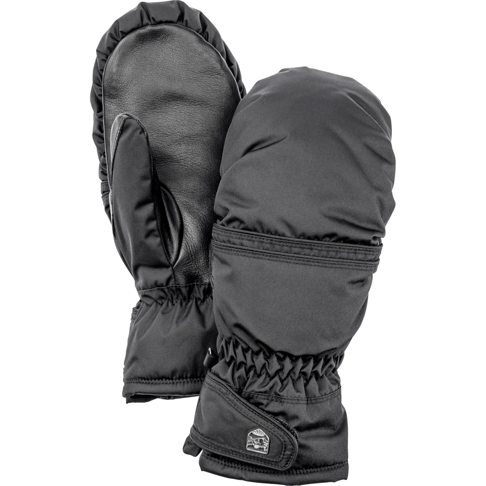 Hestra Gloves Primaloft Leather Womens Ski Mittens Black