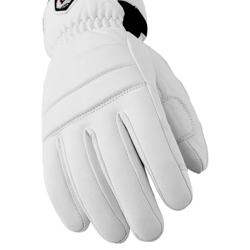 Hestra Women's Fall Line Leather Ski Gloves in White-1