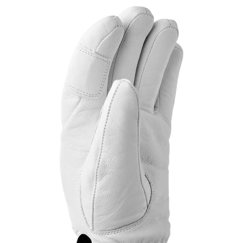 Hestra Women's Fall Line Leather Ski Gloves in White-2