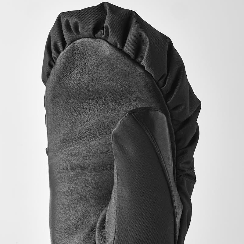 Hestra Primaloft Leather Female Ski Mittens in Black-2
