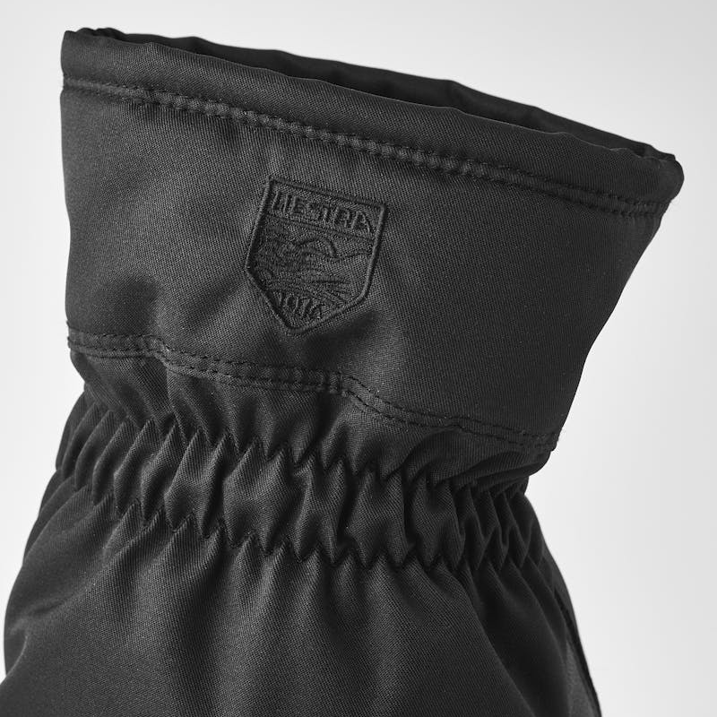 Hestra Primaloft Leather Female Ski Mittens in Black-3