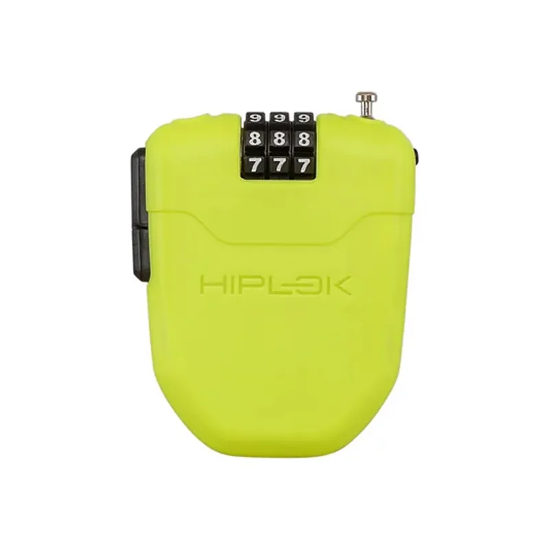 Hiplok FX Compact Cable Combination Lock with 100cm Cable - Lime Green