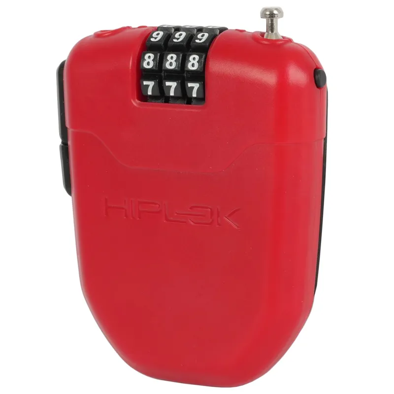 Hiplok FX Compact Cable Combination Lock with 100cm Cable - Red