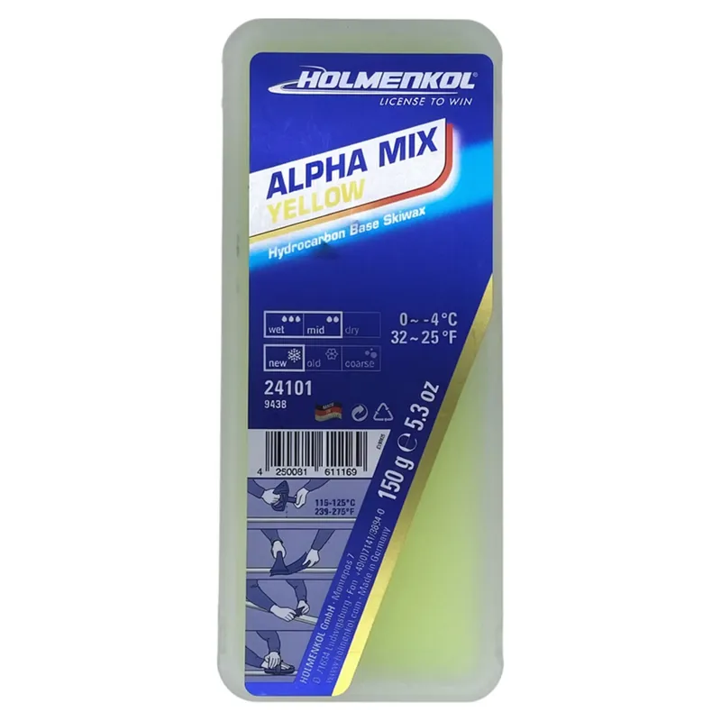 Holmenkol AlphaMix Yellow Ski And Snowboard Wax 150g-1