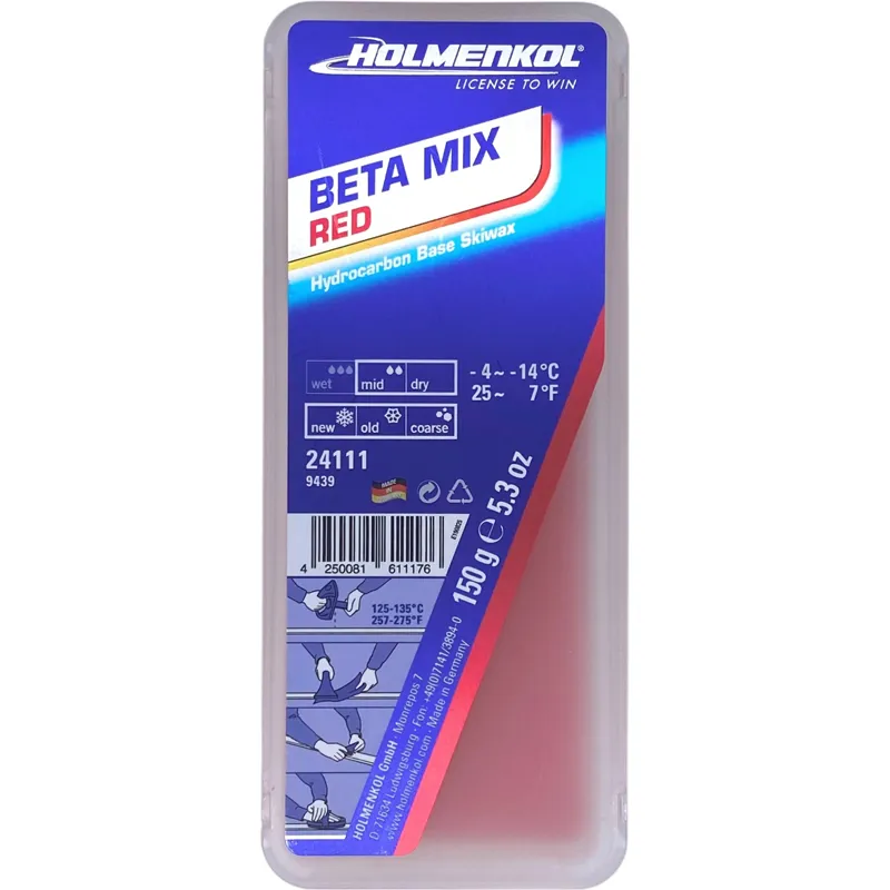 Holmenkol BetaMix Red Ski Wax 150g-7