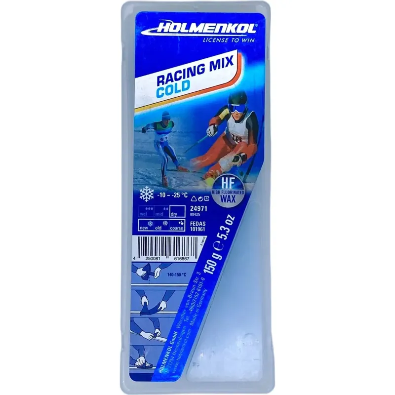 Holmenkol Race Mix COLD Ski Race Wax 150g Block-5