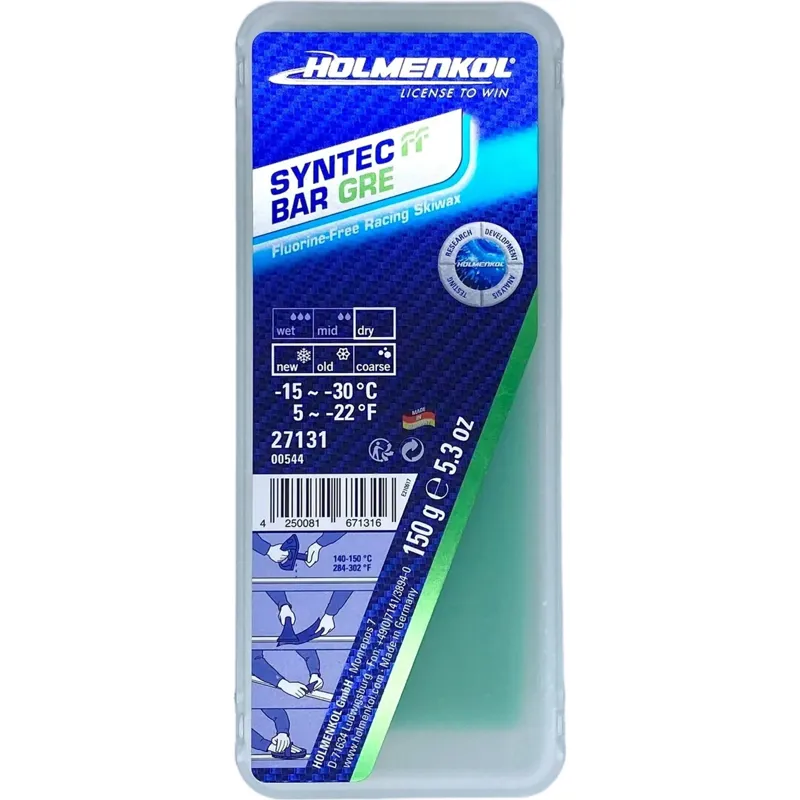 Holmenkol Syntec FF Green Race Wax 150g-1