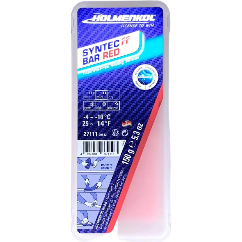 Holmenkol Syntec FF Racing Wax Red 150g-1
