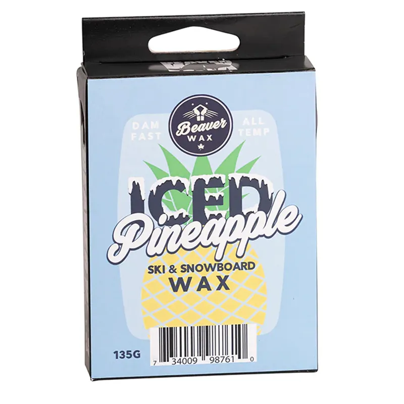 Beaver Wax Ski and Snowboard Wax Iced Pineapple Scented Universal 135g