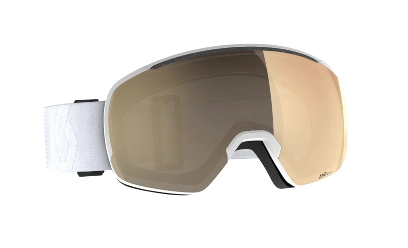 Scott Sphere OTG Goggles White with Light Sensitive Cinnamon Chrome S1-3 Lens