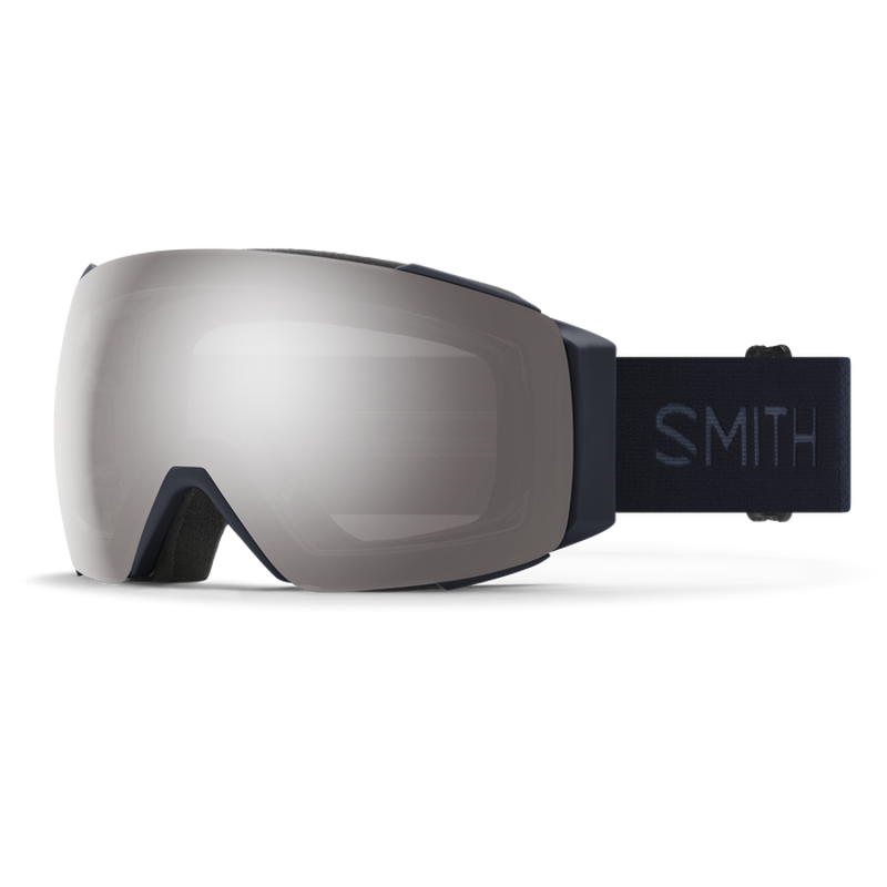 Smith AS I/O MAG Ski Goggles in Navy + Chromapop Platinum + Spare Lens