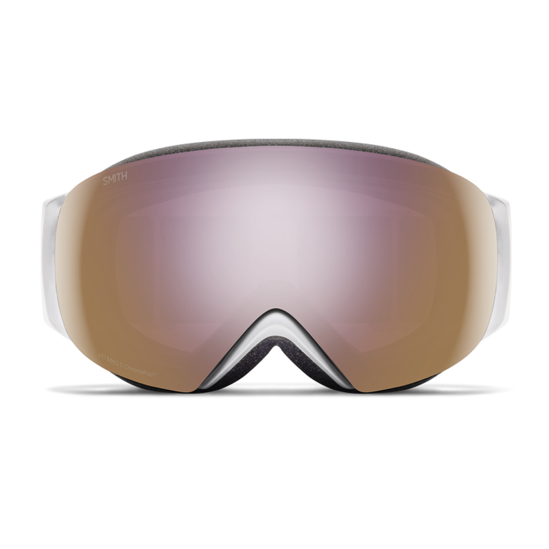 Smith I/O MAG S Goggles in White + Chromapop Rose Gold + Spare Lens-1
