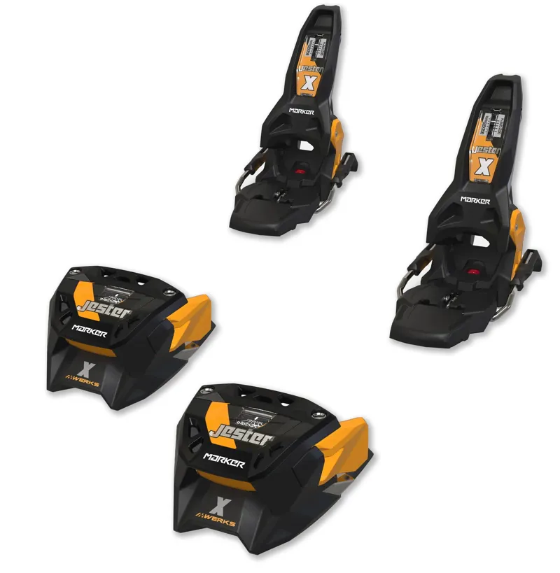 Marker Jester X 16 Ski Binding in Black and Orange with 120mm Brake-1
