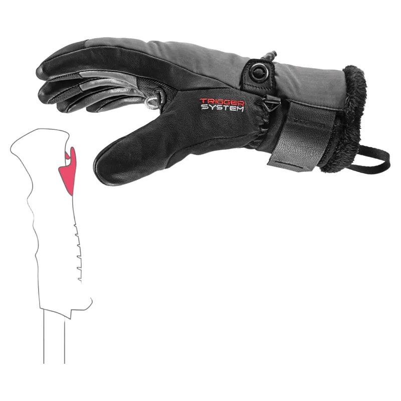 Leki Lantana 3D GTX Women Gloves in Graphite/Black-2