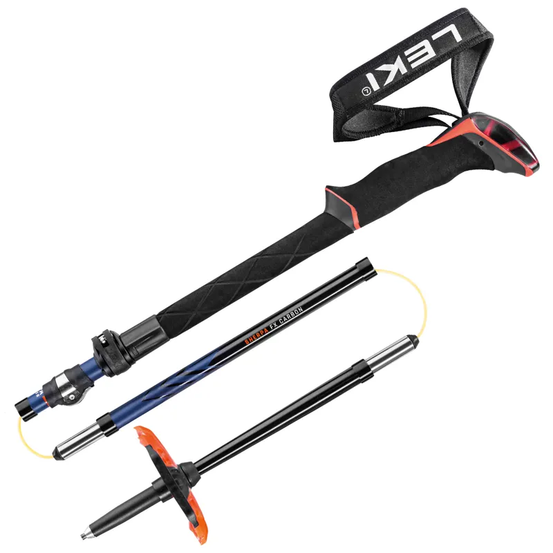 Leki Sherpa FX Carbon 110-130cm Folding Ski Touring Poles-1