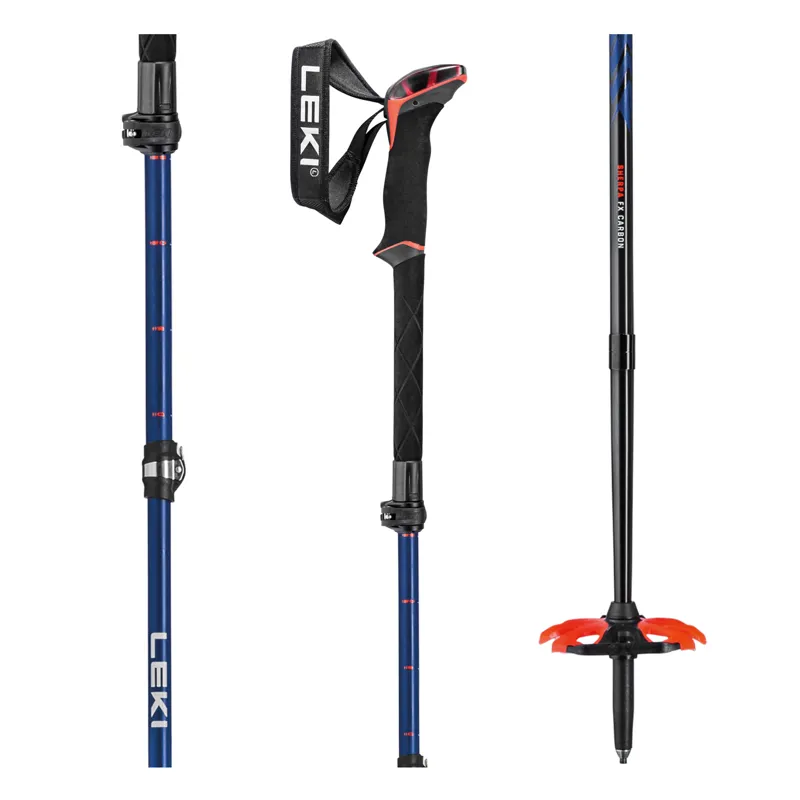 Leki Sherpa FX Carbon 110-130cm Folding Ski Touring Poles