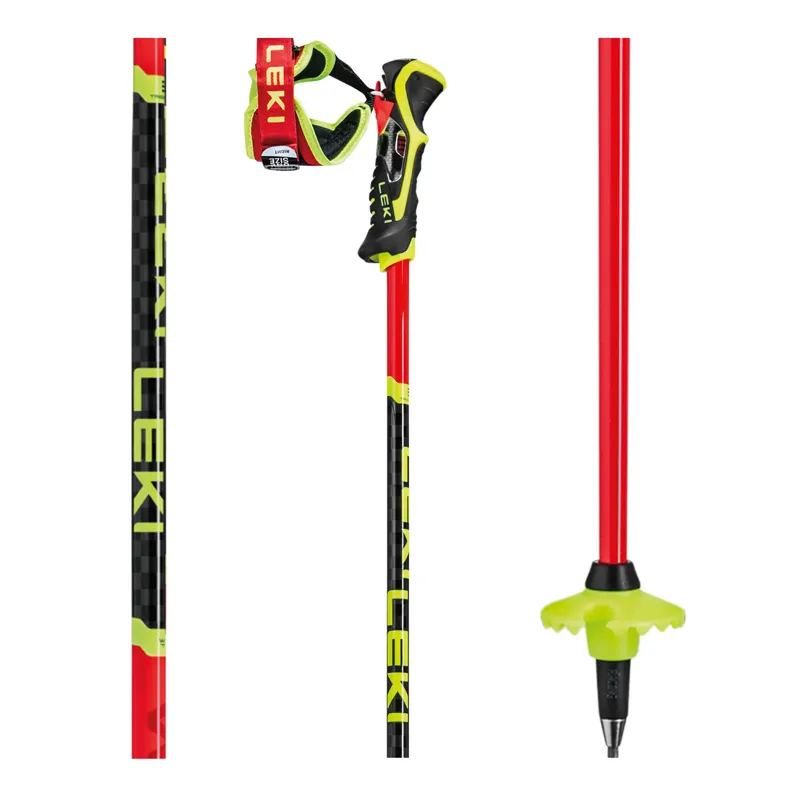 Gabel Team Ski Poles - 1 Pair With Automatic Strap & Biomatrix Grip