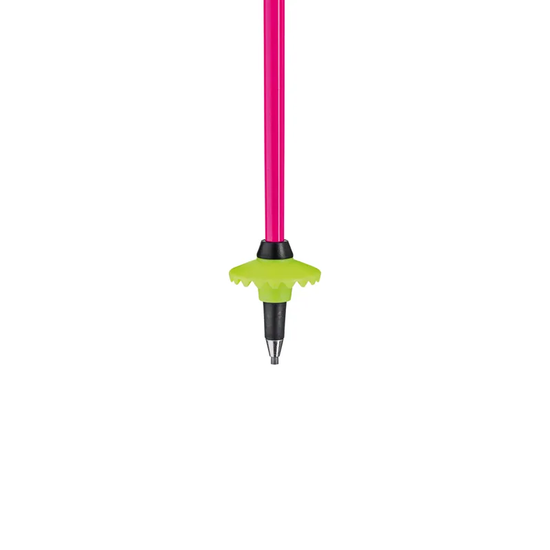 Leki Venom SL3D Ski Poles in Neon Pink/ Carbon-4