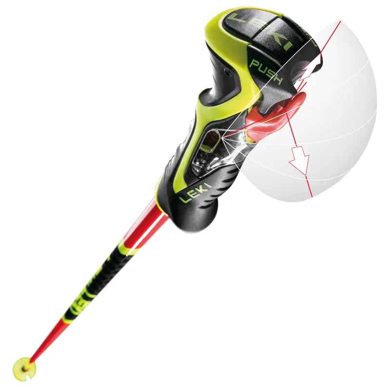 Leki Venom SL3D Ski Poles in Red-3