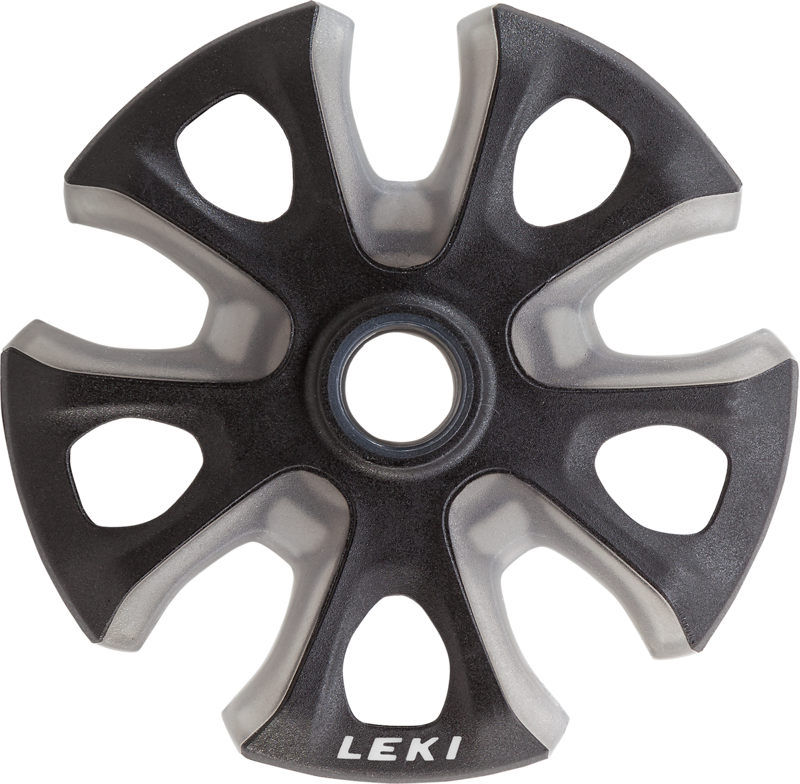 Leki Big Mountain 95mm Ski Pole Powder Baskets - Pair in Black-Smoke