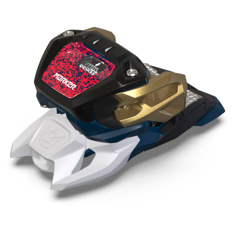 Marker Jester 16 ID Ski Bindings Blue White Red with 100mm Brakes-1