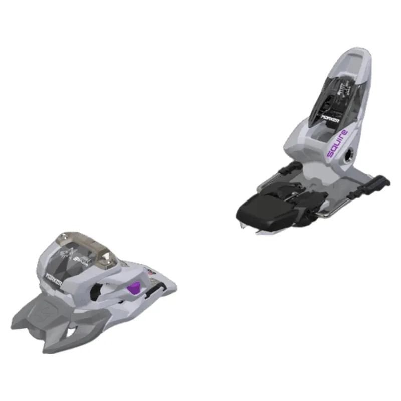 Marker Squire 11 Ski Bindings in Grey and Purple