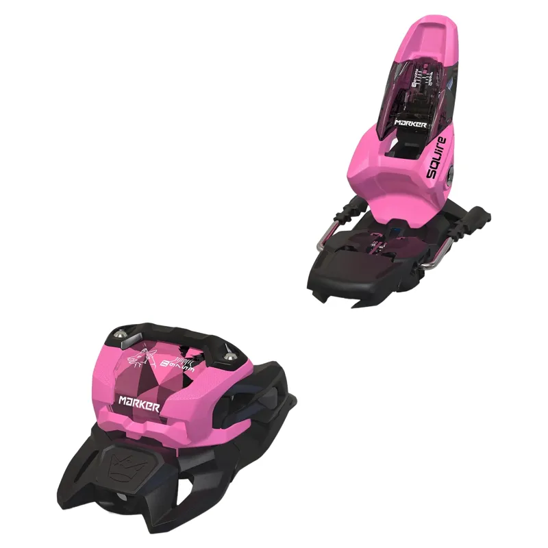 Marker Squire 11 Ski Bindings in Rose and Black